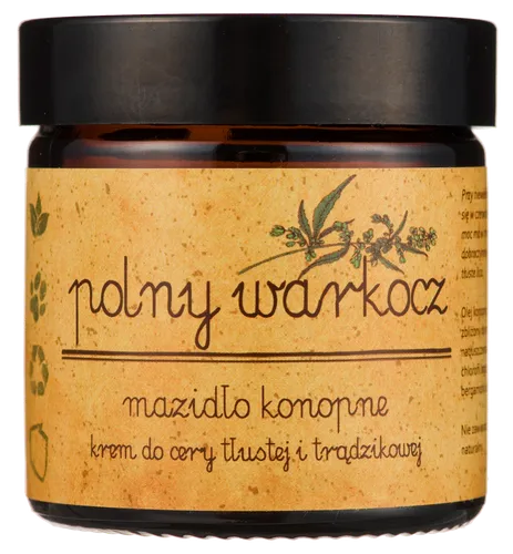 Polny Warkocz Mazidło konopne, Krem do cery tłustej i trądzikowej