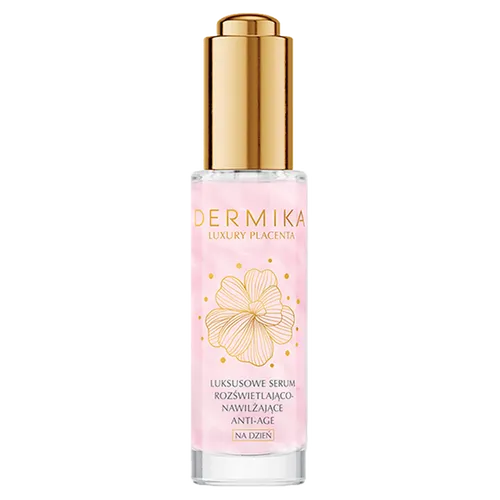 Dermika Luxury Placenta, Luksusowe serum rozświetlająco-nawilżające anti-age na dzień
