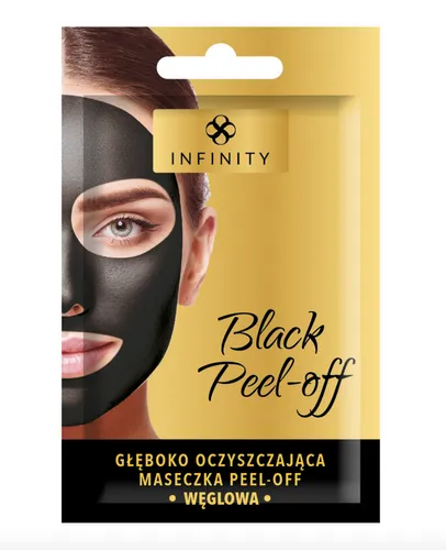 Infinity Black Peel-off, Głęboko oczyszczająca maseczka peel-off węglowa