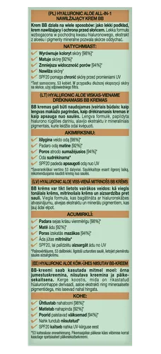 Garnier Skin Naturals, Hyaluronic Aloe All-in-1 BB Cream, Combination to Oily Skin (Krem BB 5 w 1 dla skóry mieszanej i tłustej) - 3