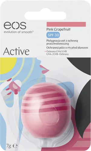 Evolution of Smooth (EOS) Active, Pielęgnacja ust z ochroną przeciwsłoneczną, Balsam do ust SPF 30