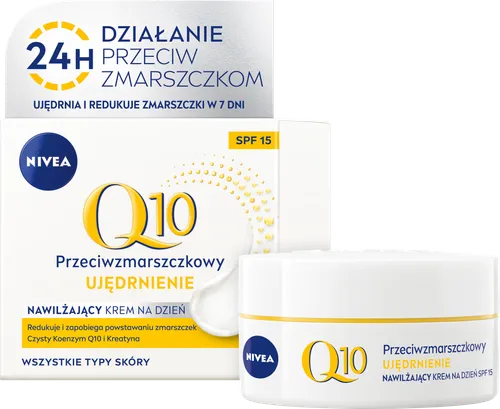 Nivea Q10, Ujędrnienie, Przeciwzmarszczkowy Nawilżający Krem na Dzień SPF15