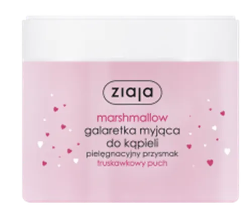Ziaja Pielęgnacyjny przysmak, Galaretka myjąca do kąpieli ` Truskawkowy puch - Marshmallow`