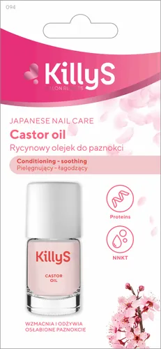 KillyS Japanese Nail Care, Rycynowy olejek do paznokci pielęgnująco - łagodzący  `Japoński rytuał`