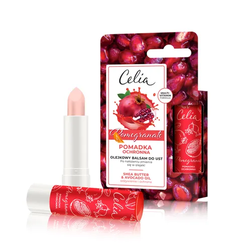 Celia Pomadka ochronna - olejkowy balsam do ust `Pomegranate`