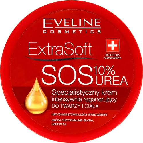 Eveline Cosmetics Extra Soft, Specjalistyczny krem intensywnie nawilżający SOS 10% Urea