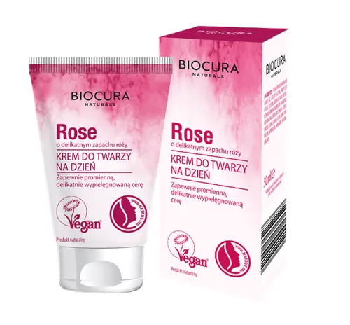 Biocura Naturals Rose, Krem do twarzy różany na dzień
