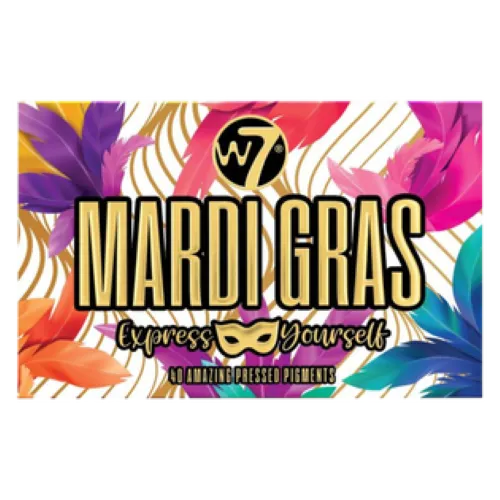W7 Mardi Gras Pressed Pigments Palette (Paleta prasowanych pigmentów) - 2