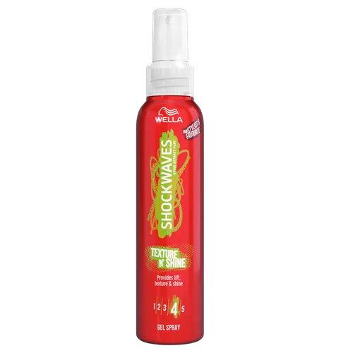 Wella Shockwawes, Texture N’Shine Gel Spray (Spray do włosów  z naturalnym cukrem)