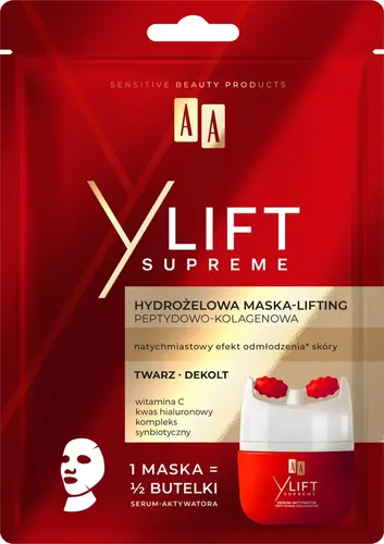 AA YLift Supreme, Hydrożelowa maska-lifting peptydowo-kolagenowa