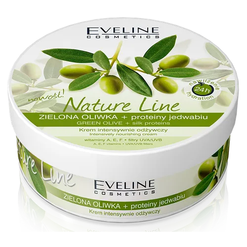 Eveline Cosmetics Nature Line, Krem intensywnie pielęgnujący `Zielona oliwka + proteiny jedwabiu`