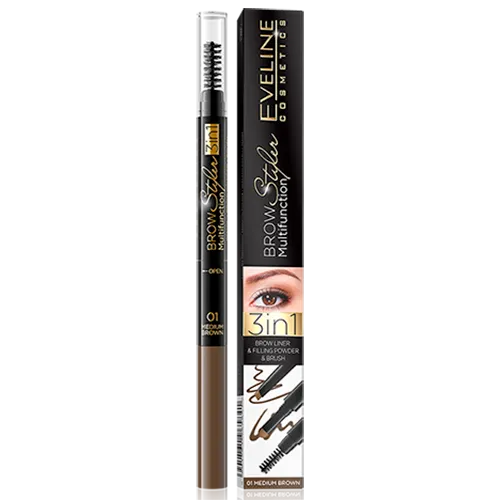 Eveline Cosmetics Brow Multifunction Styler 3w1 (Zestaw do pielęgnacji brwi)