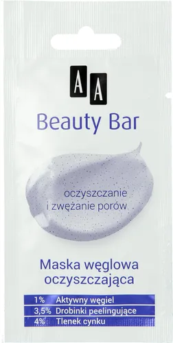 AA Beauty Bar, Maska węglowa oczyszczająca `Oczyszczanie i zwężanie porów`