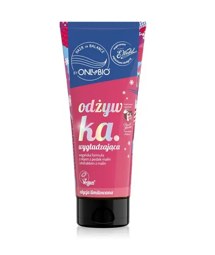 OnlyBio OnlyBio x Wedel, Hair in Balance, Ptasie Mleczko Mascarpone z Malinami, Odżywka wygładzająca