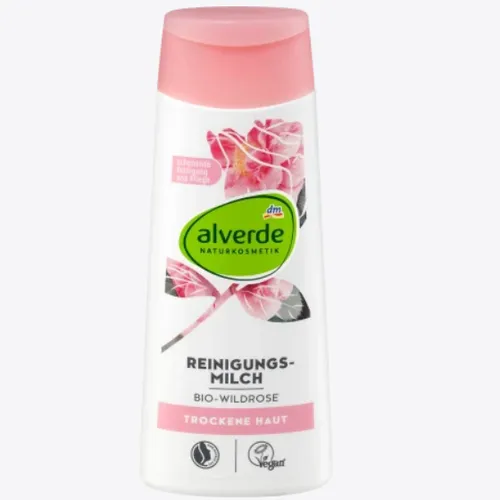 Alverde Reinigungsmilch Wildrose (nowa wersja) (Mleczko do demakijażu z wyciągiem z dzikiej róży) - 1