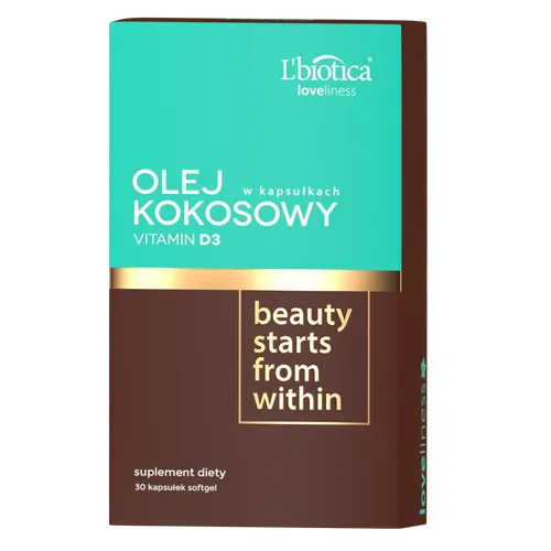 L'biotica Loveliness, Olej Kokosowy & Witamina D3 w kapsułkach - 1