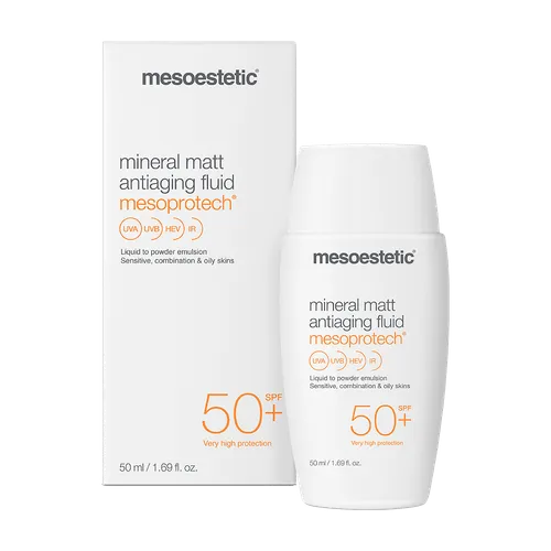 Mesoestetic Mesoprotech Mineral Matt Antiaging Fluid SPF 50+ (Lekki fluid przeciwsłoneczny)