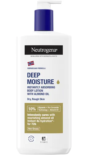Neutrogena Formuła Norweska, Deep Moisture (Głęboko nawilżająca emulsja do ciała z olejkiem do skóry suchej)