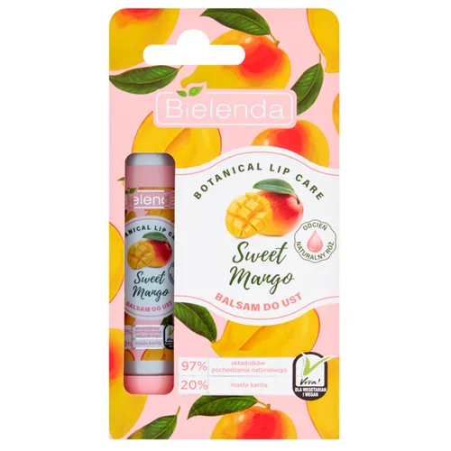 Bielenda Botanical Lip Care, Botaniczny balsam do ust ze słodkim mango `Sweet Mango`