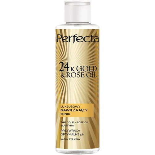 Perfecta 24K Gold & Rose Oil, Luksusowy nawilżający tonik