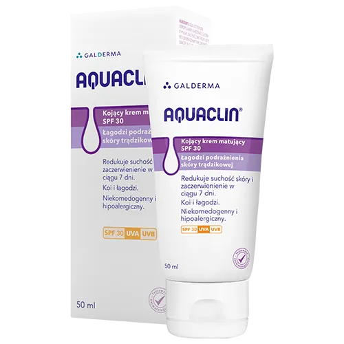 Galderma Aquaclin, Kojący krem matujący SPF 30