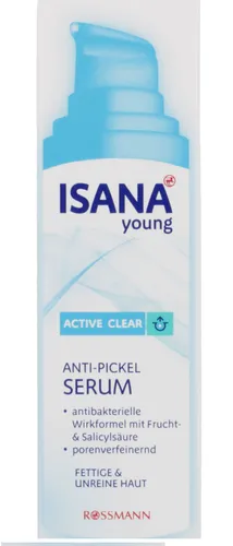 Isana Young, Active Clear, serum przeciw wypryskom do skóry tłustej i zanieczyszczonej