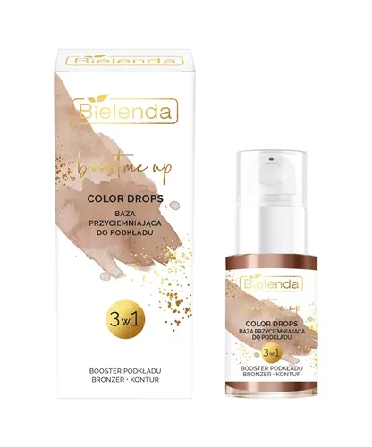 Bielenda Boost Me Up, Color Drops, Baza przyciemniająca do podkładu 3w1