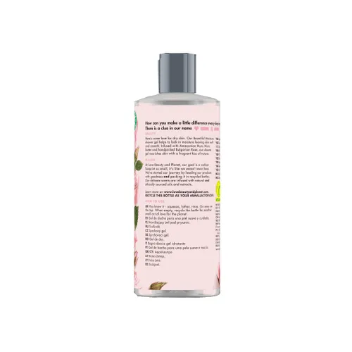 Love Beauty and Planet Bountiful Moisture, Muru Muru Butter & Rose Shower Gel (Nawilżający żel pod prysznic z masłem muru muru i olejkiem różanym) - 2
