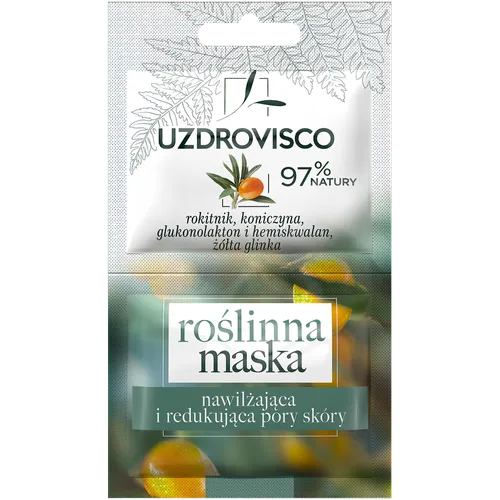 Uzdrovisco Roślinna maska nawilżająca i redukująca pory skóry