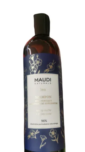 Maudi Naturals Len, Szampon do włosów Regenerujący z Proteinami roślinnymi