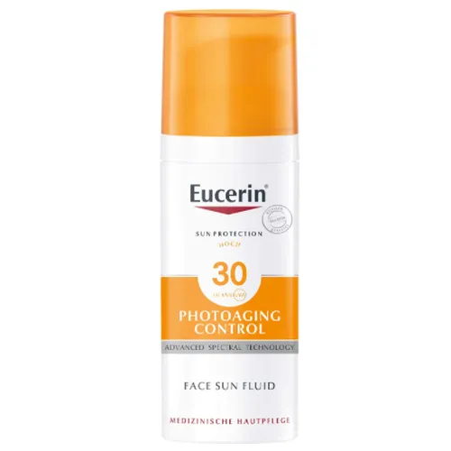 Eucerin Sun, Fluid Photoaging Control SPF 30 (Emulsja do twarzy przeciw zmarszczkom SPF30)