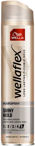 Wella Wellaflex, Shiny Hold Hairspray (Lakier do włosów maksymalnie utrwalający `Połysk i trwałość`) - 1