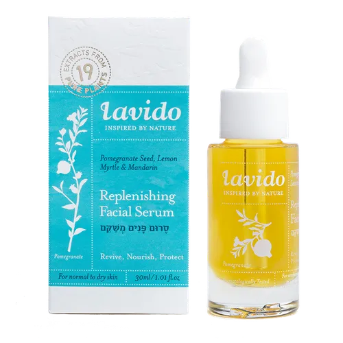 Lavido Replenishing Facial Serum Pomegranate Seed, Lemon Myrtle & Mandarin (Odżywcze serum do twarzy z olejkiem z granatu, mirtu cytrynowego i mandarynki)