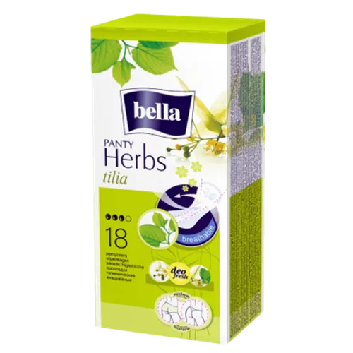 Bella Panty, Herbs Plantago, Tilia (Wkładki higieniczne wzbogacone kwiatem lipy)