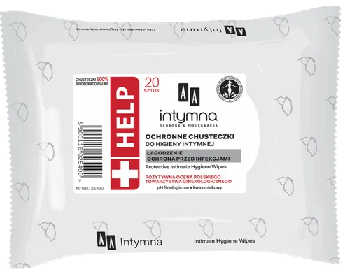 AA Intymna Help, Ochronne chusteczki do higieny intymnej