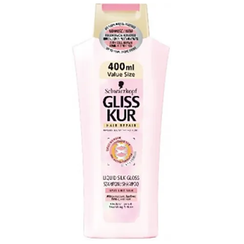 Schwarzkopf Gliss Liquid Silk Gloss, Szampon do włosów matowych, łamliwych `Gładkość i połysk`