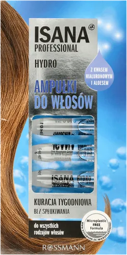 Isana Professional, Hydro, Ampułki do włosów