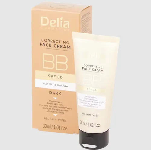 Delia Correcting BB Face Cream SPF30 (Krem  tonujący do twarzy SPF 30)