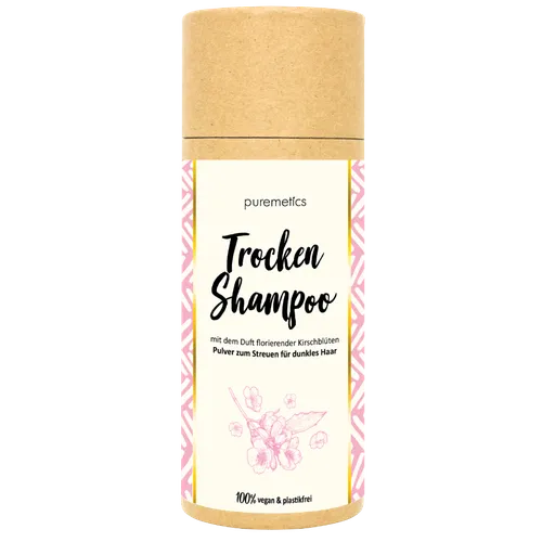 Puremetics Trocken Shampoo mit dem Duft Florierender Kirschbluten fur dunkles haar (Suchy szampon z kwiatami wiśni do ciemnych włosów)