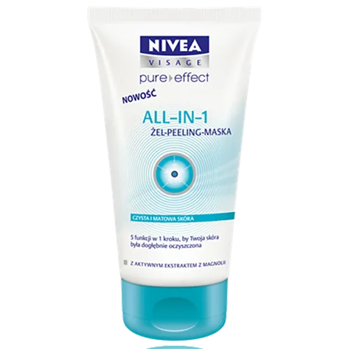 Nivea Visage, Pure Effect, All - in - 1 (Żel - peeling - maska)