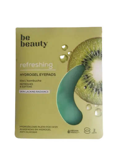 bebeauty Refreshing Hydrogel Eyepads, Kiwi & Kombucha (Hydrożelowe płatki pod oczy)