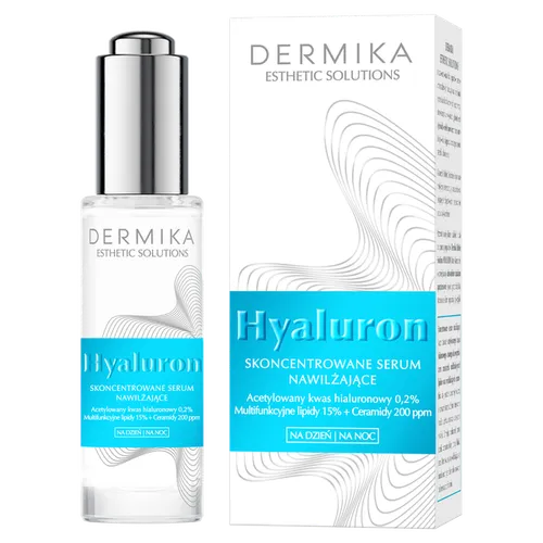 Dermika Esthetic Solutions, Hyaluron, Skoncentrowane serum nawilżające na dzień i na noc