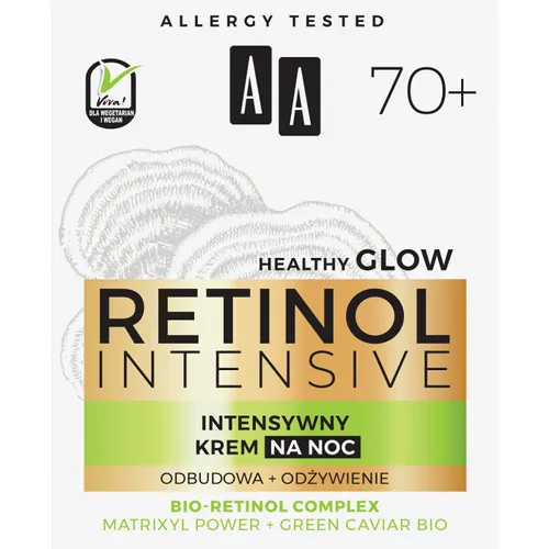 AA Retinol Intensive, Intensywny krem na noc 70+ `Odbudowa + odżywienie`