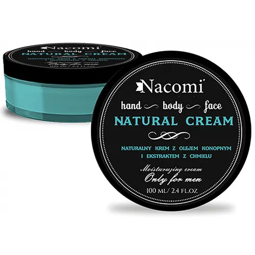 Nacomi Naturalny krem dla mężczyzn z olejem konopnym i ekstraktem z chmielu
