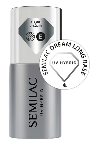 Semilac Fibers + Vitamin E, Dream Long Base (Pielęgnująca baza hybrydowa) - 2