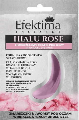 Efektima Hialu Rose, Hydrogel Eye Pads (Hydrożelowe płatki na zmarszczki i "worki" pod oczami) - 1