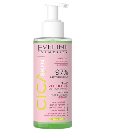 Eveline Cosmetics Cica Skin, Kojący żel-olejek do mycia twarzy