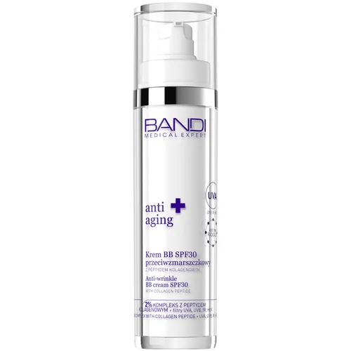 Bandi Anti Aging, Krem BB SPF30 przeciwzmarszczkowy z peptydem kolagenowym