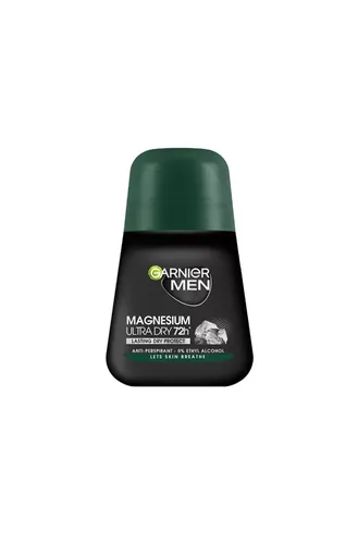 Garnier Men, Magnesium Ultra Dry 72 h, Antyperspirant roll-on dla mężczyzn