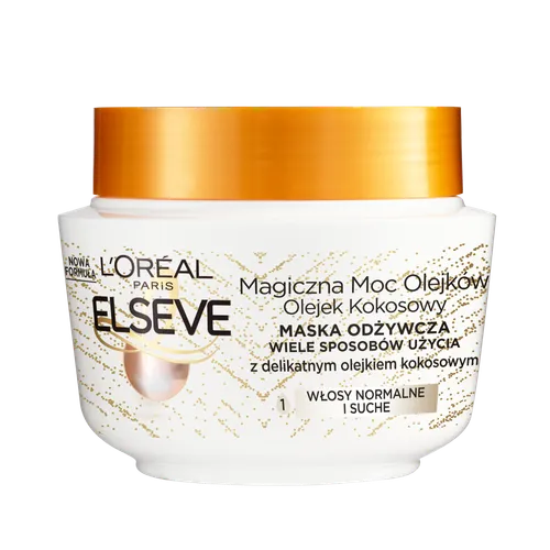 L'Oreal Paris Elseve, Magiczna Moc Olejków, Maska odżywcza z olejkiem kokosowym - 1